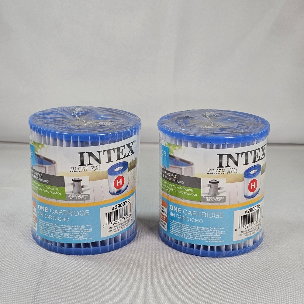 Intex Type H Pool Filter Cartridges 2 Pack Replacement 29007E  Models 601 602G